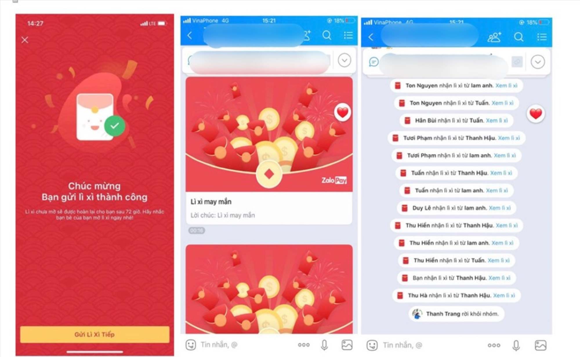 Sending lucky money online is a popular form during Tet. Photo: PHAN CUC - DINH TRUONG