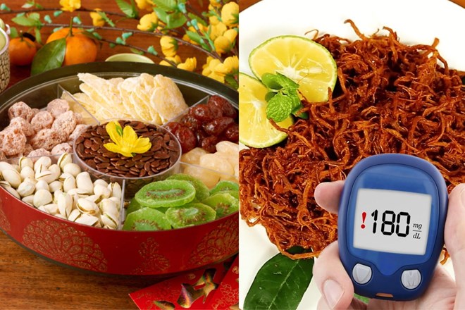 Eating too much Tet jam will cause blood sugar levels to rise. Graphics: Phuong Anh