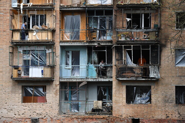 A destroyed house in Kursk province, Russia. Photo: Xinhua