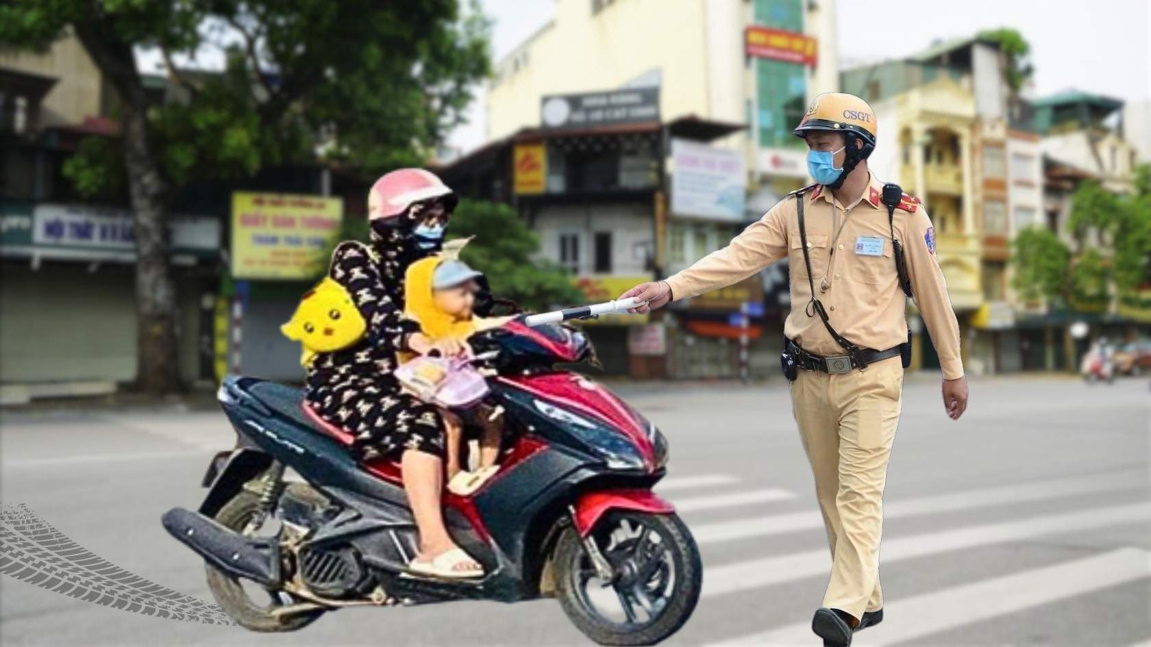 Fine up to 14 million if letting children sit in front of a motorbike