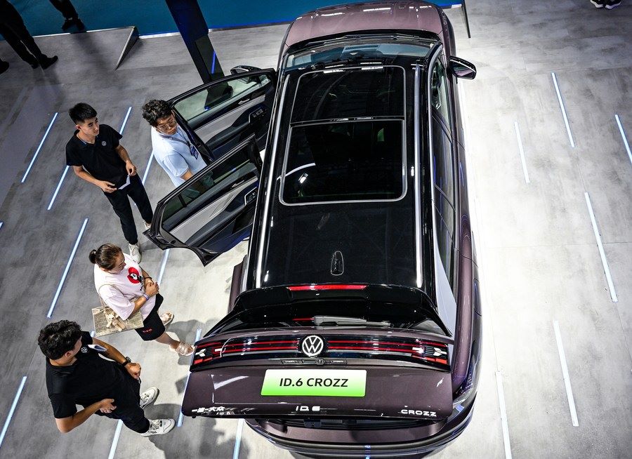 A German Volkswagen on display at the Changchun International Automobile Exhibition in China in July 2023. Photo: Xinhua