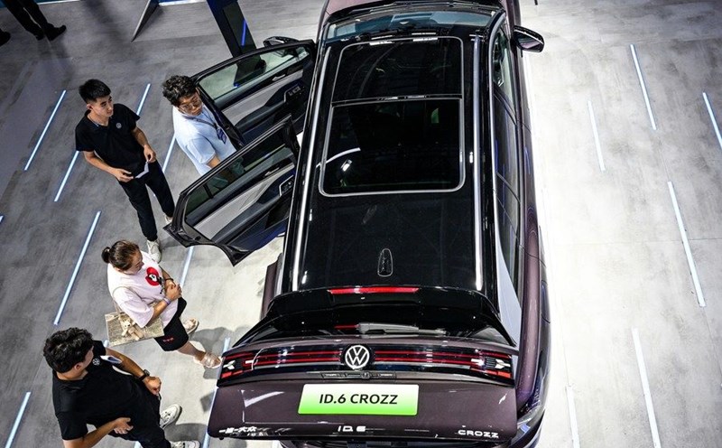 A German Volkswagen on display at the Changchun International Automobile Exhibition in China in July 2023. Photo: Xinhua