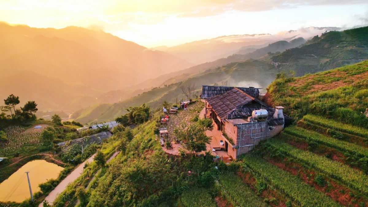 Homestay overlooking the terraced fields of Mu Cang Chai. Photo: Provided by the character