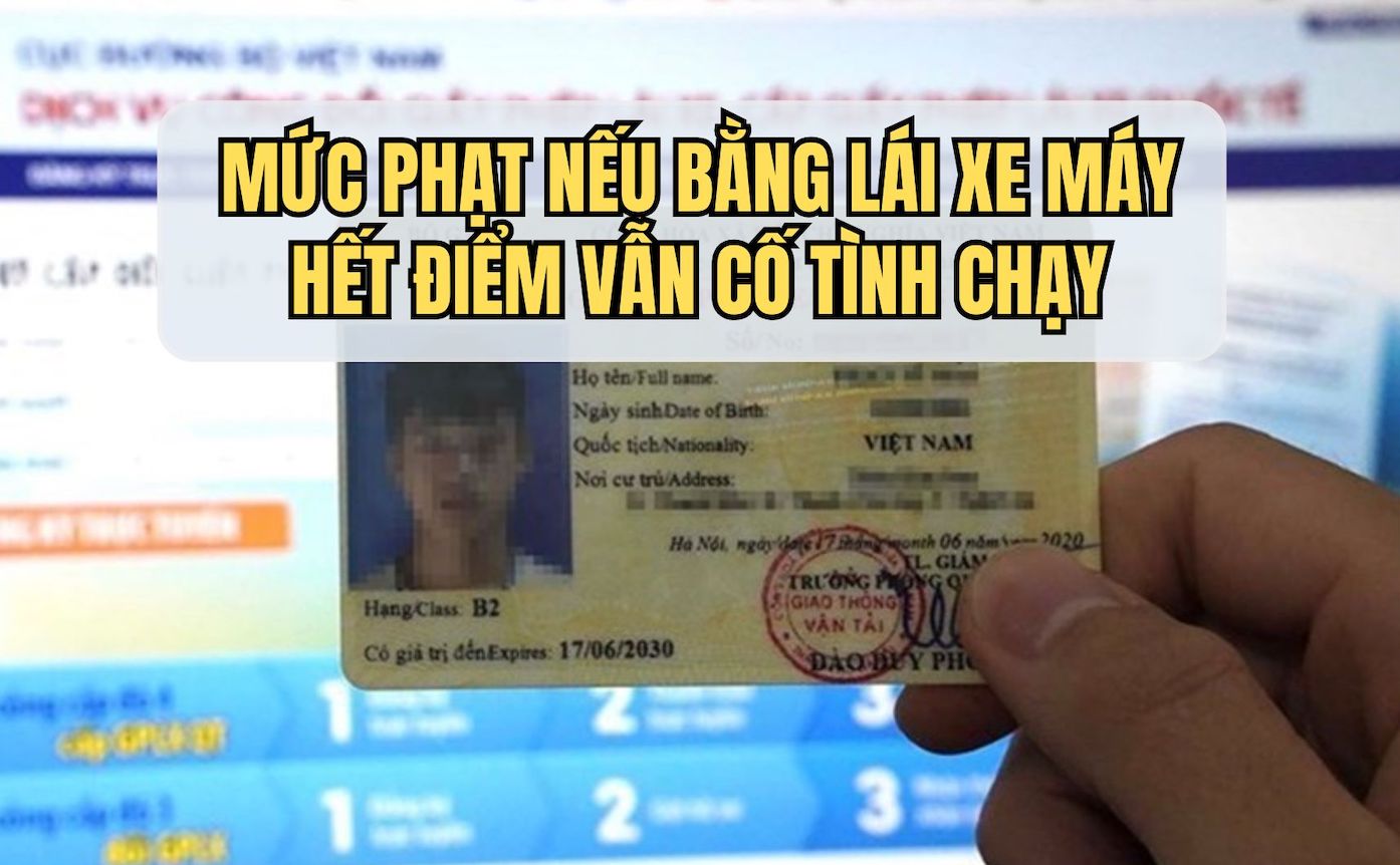 What is the penalty for driving a motorbike with an expired license?