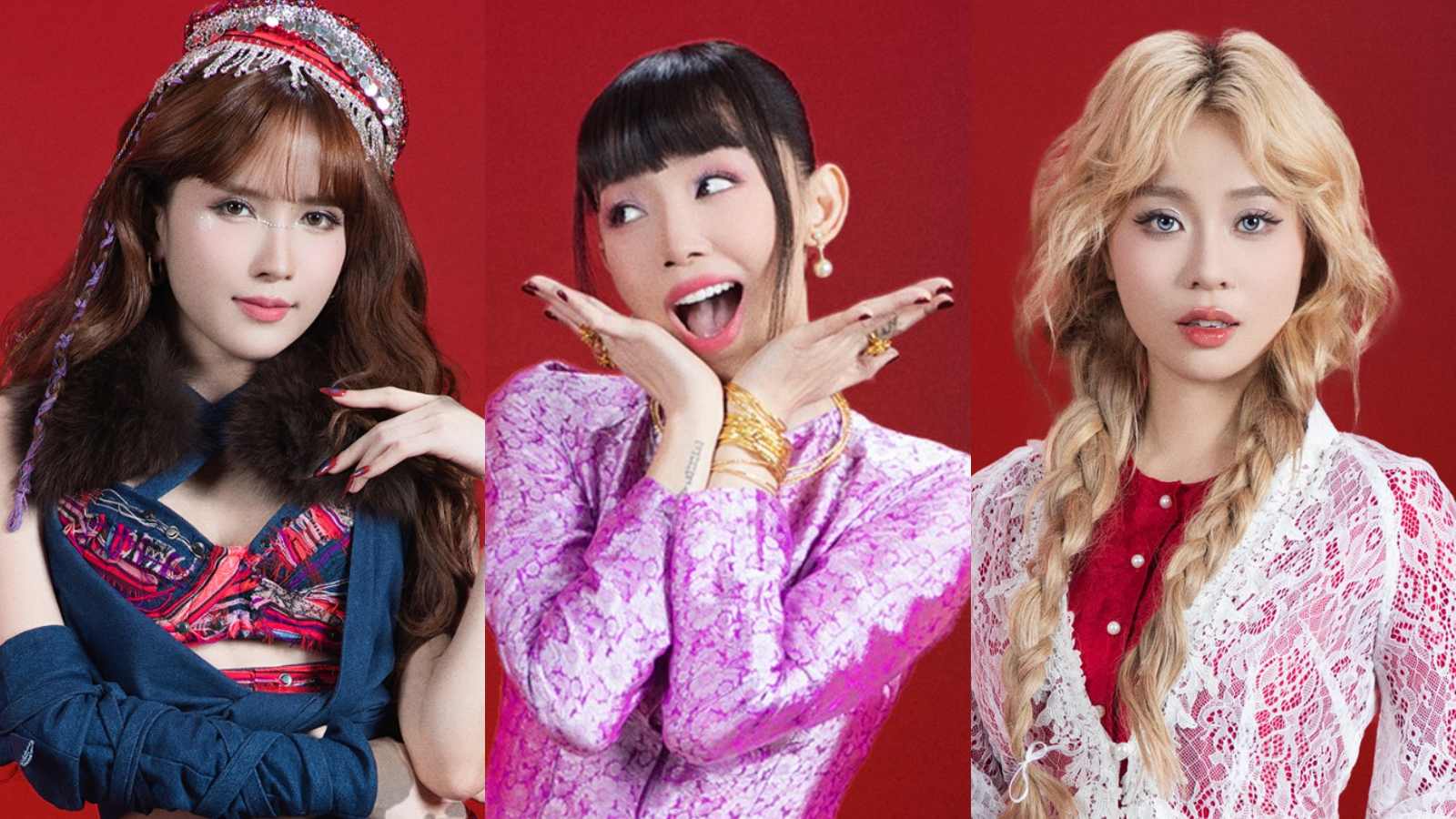 Thieu Bao Tram, Toc Tien and MisThy in the final round of Sister Who Makes Wave. Photo: Producer