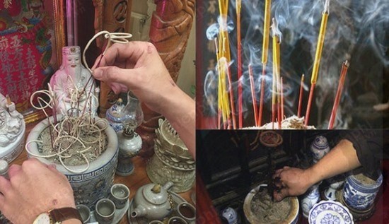 Hướng dẫn bao sái bàn thờ, rút tỉa chân nhang đúng cách