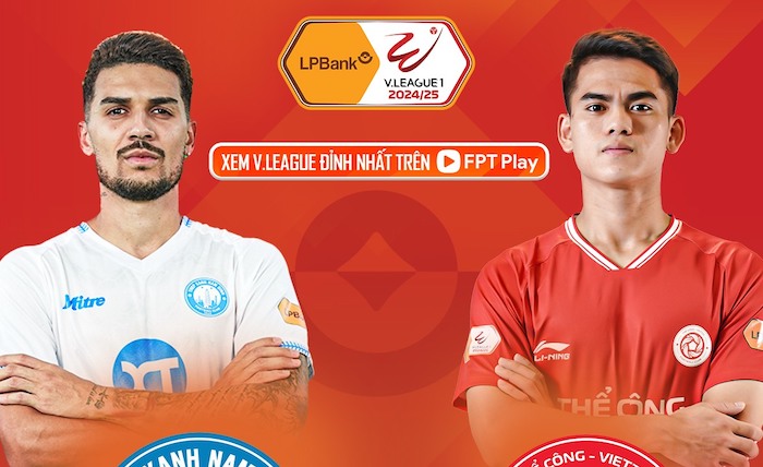 Nam Dinh welcomes The Cong Viettel in round 10 of V.League 2024-2025. Photo: FPT Play