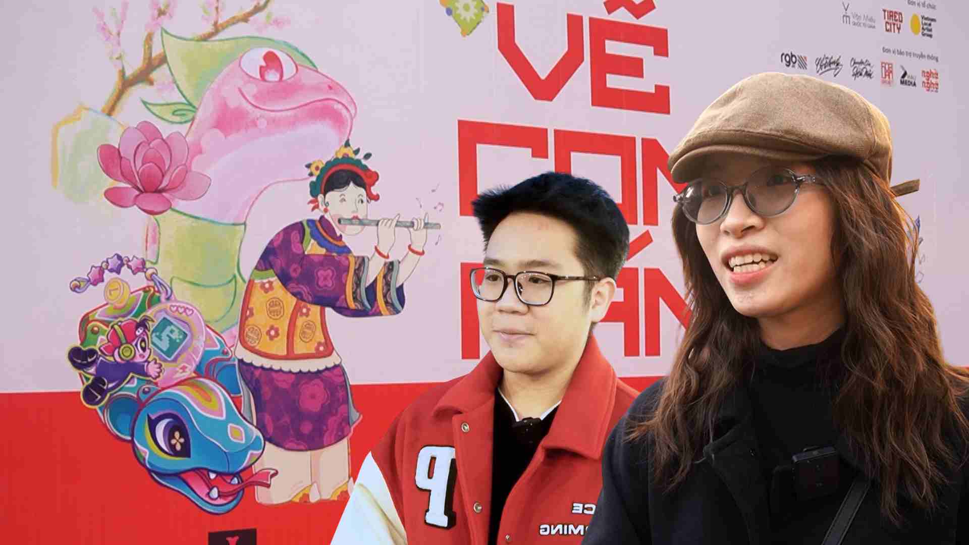 Young people eagerly visit the exhibition "Drawing a snake"