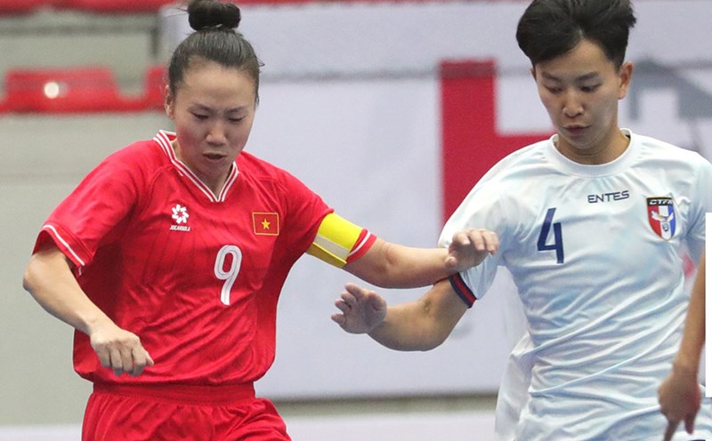 Vietnam women's futsal team drew 2-2 with Taiwan (China) in the final match of the 2025 Asian qualifiers. Photo: MFF
