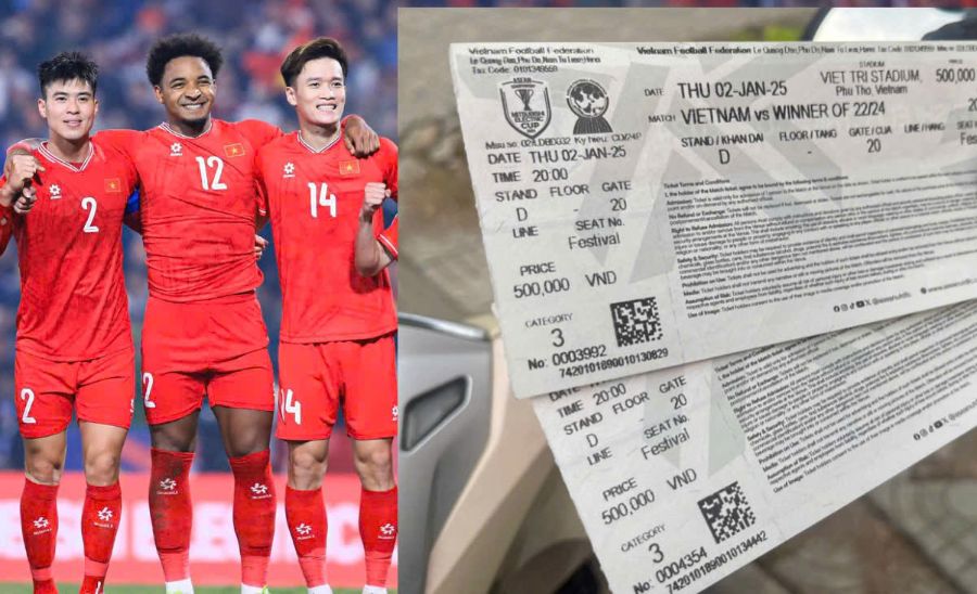 Ticket prices continue to rise ahead of the first leg of the 2024 ASEAN Cup final between Vietnam and Thailand. Photo: Minh Dan/ Hoang Hue