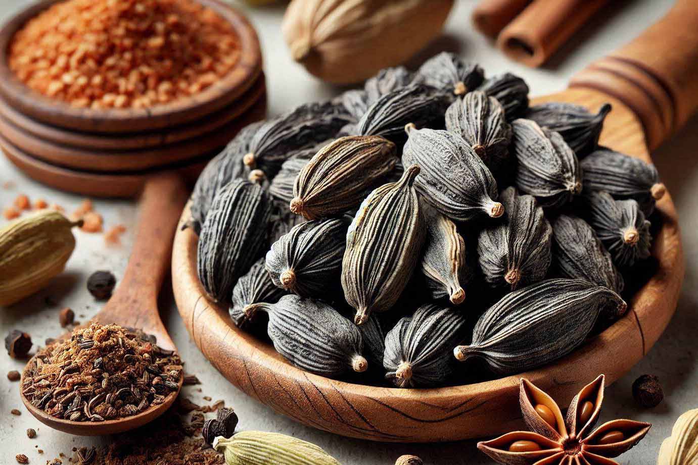 Black cardamom contains many compounds that are good for blood circulation. Photo - AI: Ngoc Thuy