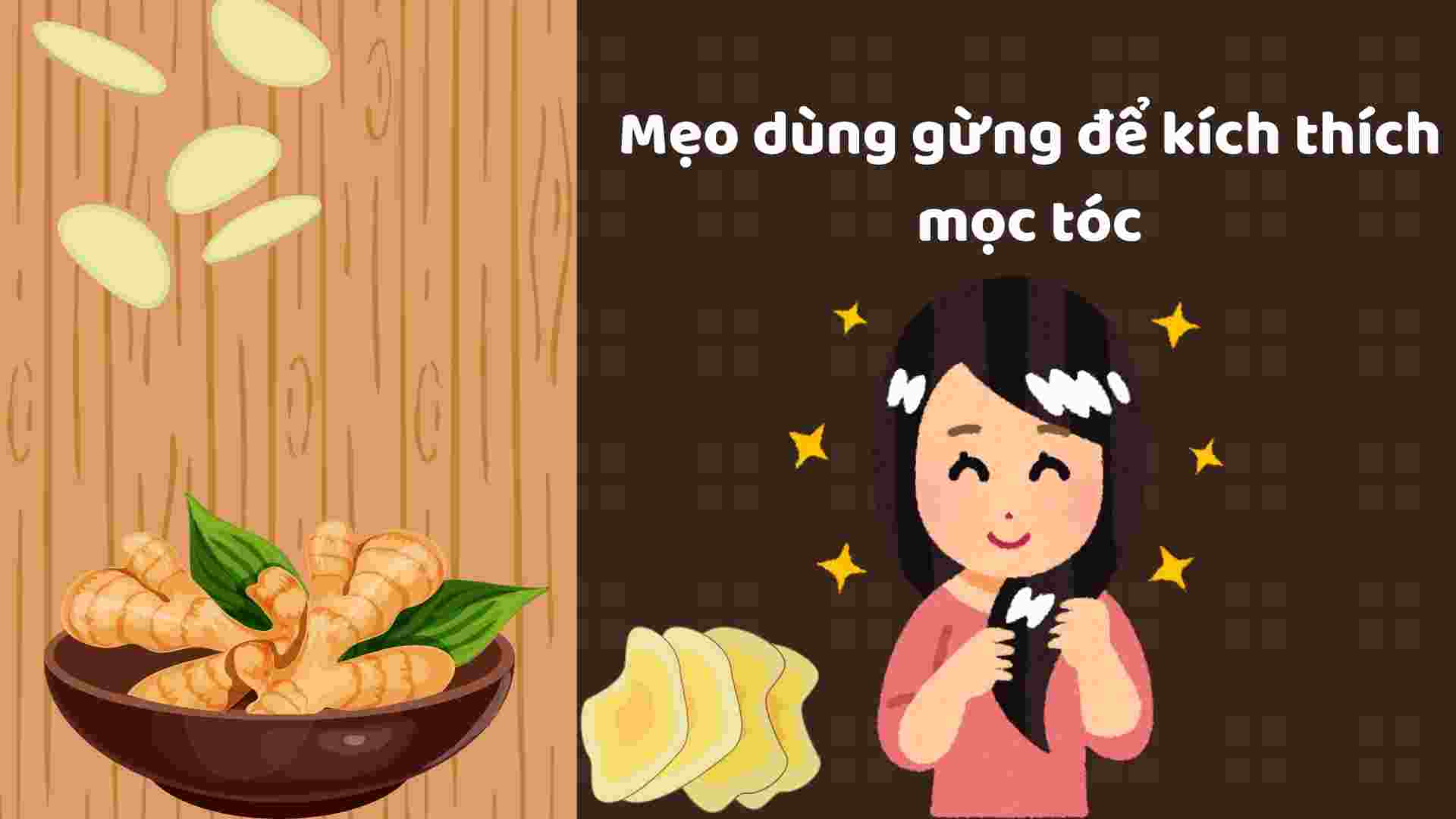 Ginger helps stimulate hair growth. Graphics: Ha May