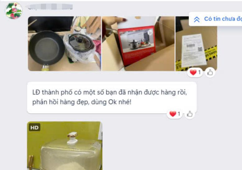 Union officials recorded positive feedback from union members and workers when shopping at the 2025 Trade Union Tet Market online. Photo: Provided by the character