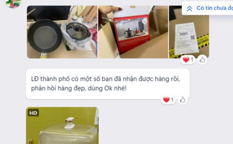 Union officials recorded positive feedback from union members and workers when shopping at the 2025 Trade Union Tet Market online. Photo: Provided by the character