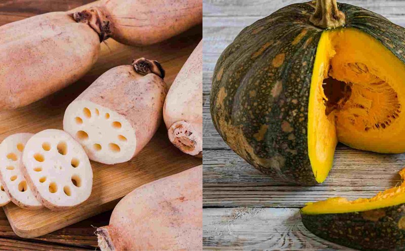 Lotus root, pumpkin is good for blood sugar