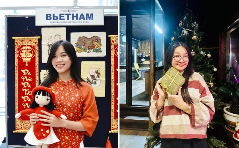 Vietnamese students studying and living abroad always have special feelings during the Lunar New Year. Photo: Senior staff