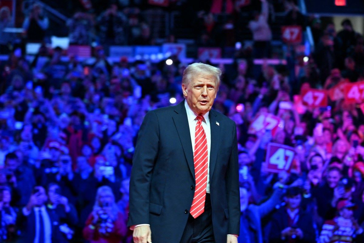 Donald Trump speaks at a victory rally on January 19, one day before his inauguration. Photo: AFP