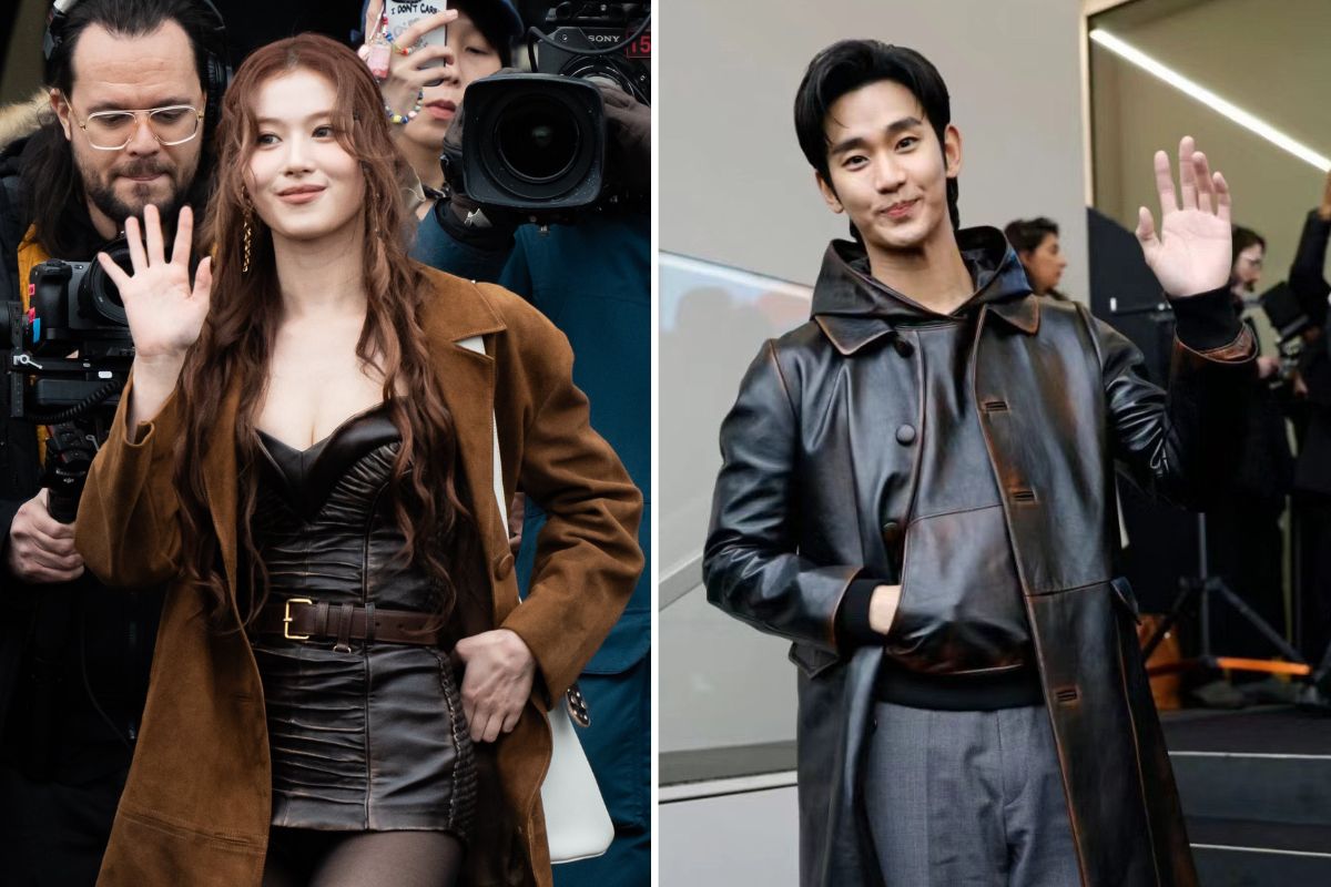 Sana and Kim Soo Hyun at the Prada show. Photo: X