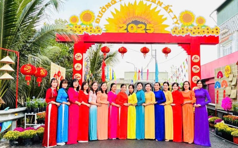 Spring flower route for Tet At Ty 2025. Photo: Department of Culture - Information of Tan Phuoc district