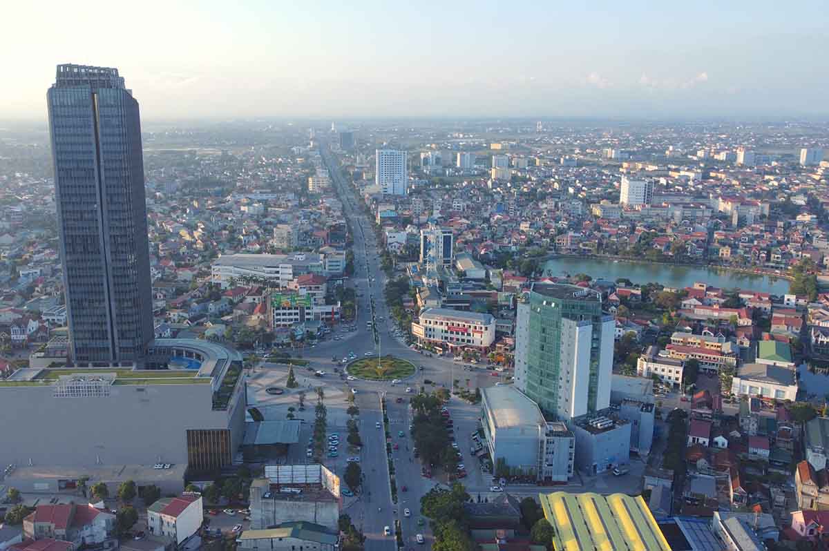 Trung tam Thanh pho Ha Tinh hien nay. Anh: Tran Tuan.