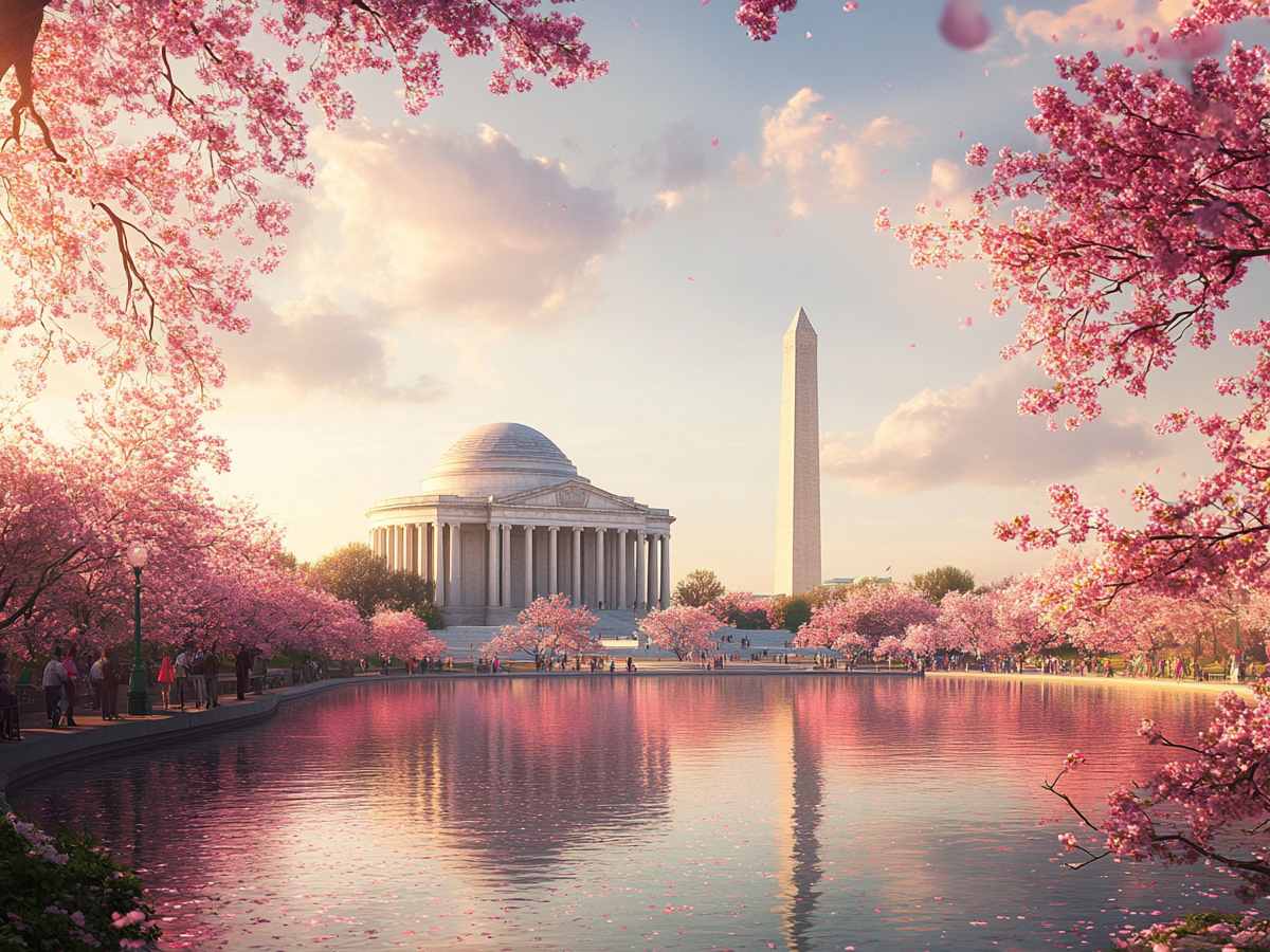 Washington DC mùa hoa anh đào nở.