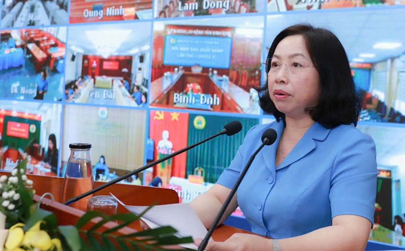 Permanent Vice President of the Vietnam General Confederation of Labor Thai Thu Xuong. Photo: Hai Nguyen