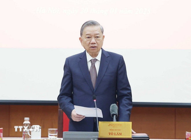 General Secretary To Lam, Head of the Steering Committee, chaired the meeting. Photo: Thong Nhat/VNA