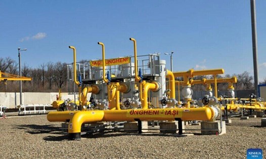 Hệ thống đường ống dẫn khí đốt ở Ungheni, cách Chisinau, Moldova khoảng 105 km về phía tây. Ảnh: Xinhua