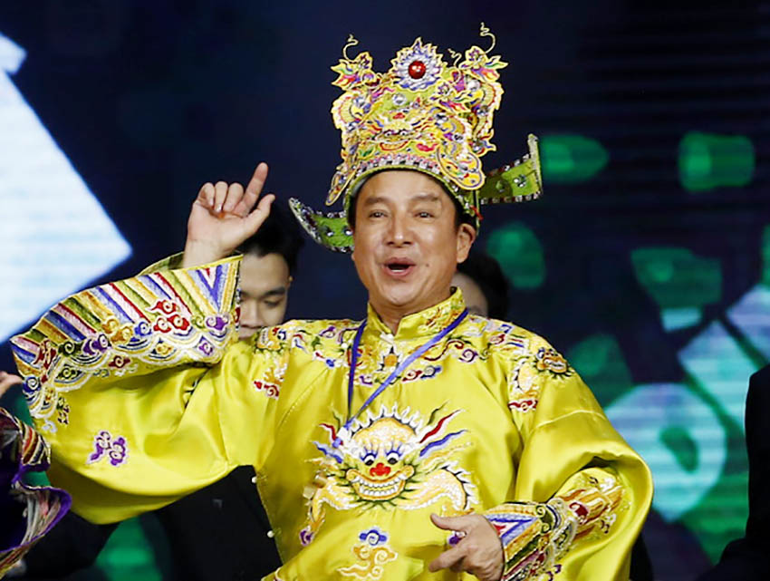 Meritorious Artist Chi Trung plays the role of Traffic God in Tao Quan 2025. Photo: Producer