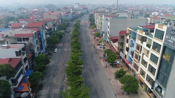 Diện mạo Thị trấn Lim (huyện Tiên Du, tỉnh Bắc Ninh). Ảnh: Cổng thông tin điện tử huyện Tiên Du

