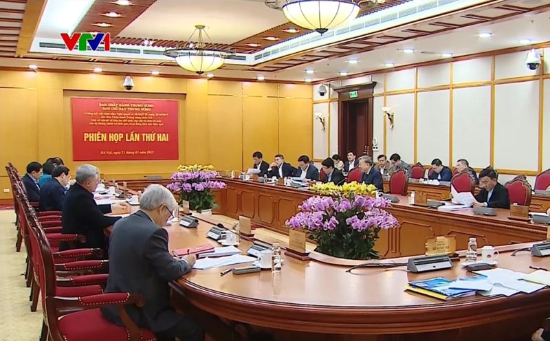 The second meeting of the Central Steering Committee on summarizing Resolution 18, Session XII. Photo: VTV