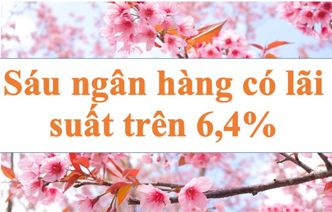 Lãi suất ngân hàng hôm nay 22.1: Sáu ngân hàng trên 6,4%