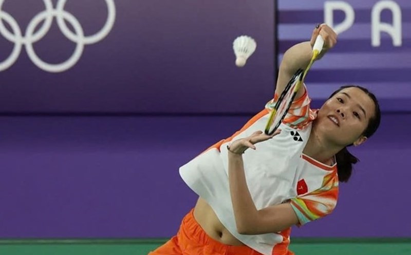 Thuy Linh competes in the Indonesia Masters 2025 badminton tournament ahead of Lunar New Year 2025. Photo: Olympic