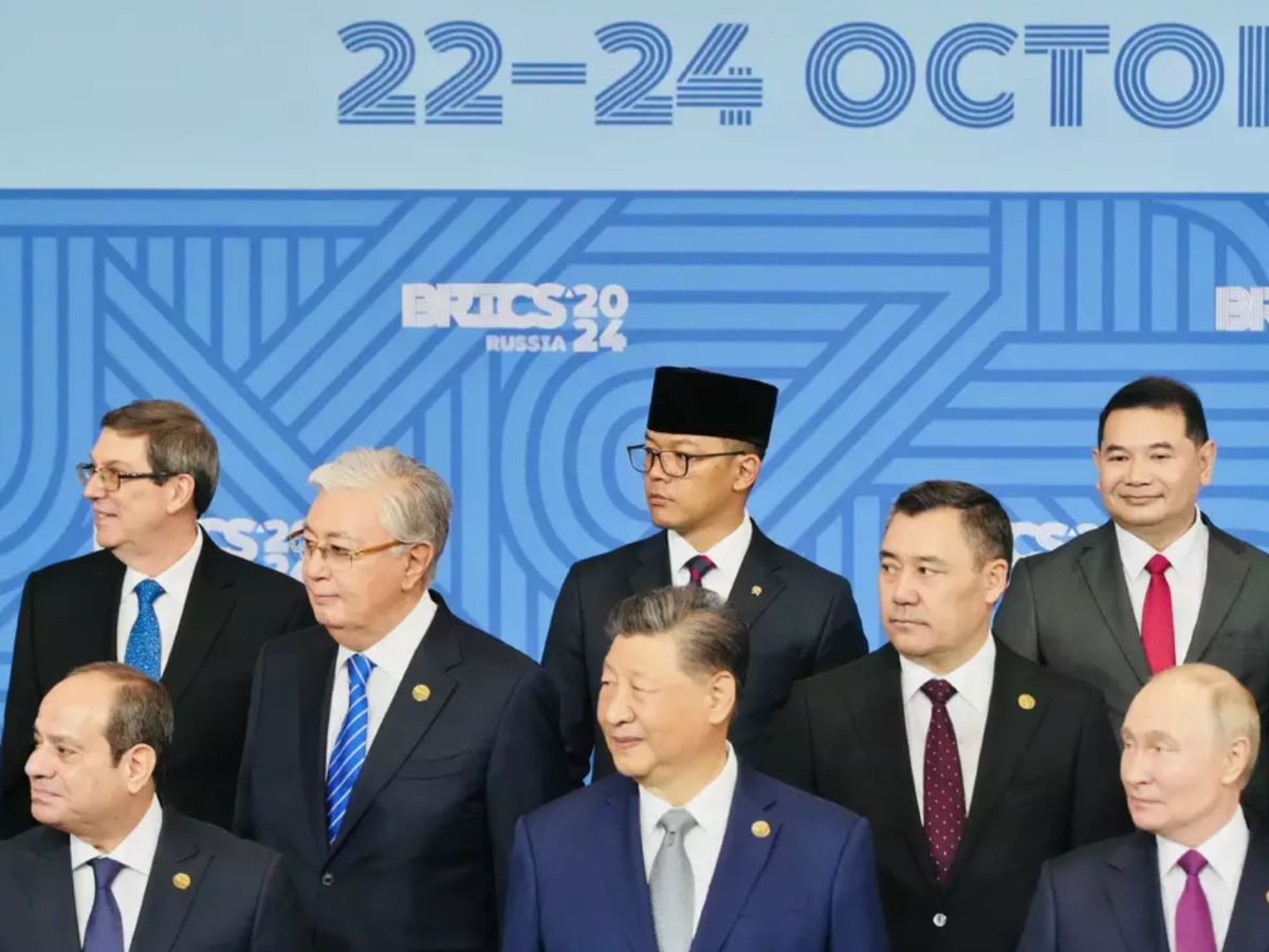 Indonesian Foreign Minister Sugiono (in hat) attends the BRICS+ Summit in Kazan, Russia, October 24, 2024. Photo: Indonesian Foreign Ministry