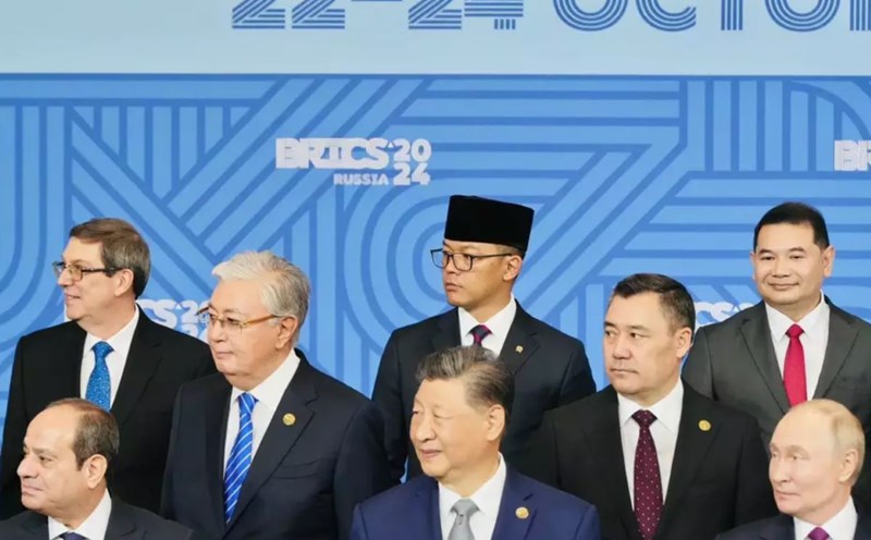 Indonesian Foreign Minister Sugiono (in hat) attends the BRICS+ Summit in Kazan, Russia, October 24, 2024. Photo: Indonesian Foreign Ministry