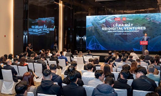 Toàn cảnh lễ ra mắt SSI Digital Ventures hỗ trợ các doanh nghiệp đổi mới sáng tạo, đặc biệt trong lĩnh vực công nghệ số và Blockchain. Ảnh: SSI