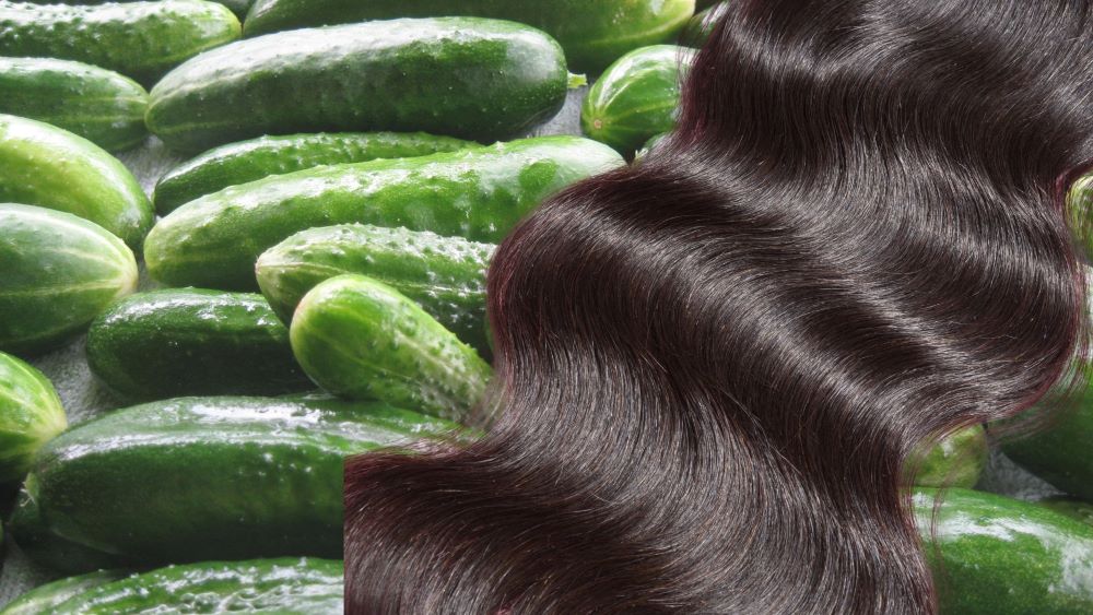 Cucumber mask helps hair grow fast and shiny. Graphics: Thanh Thanh