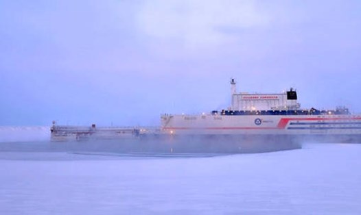 Nhà máy điện hạt nhân nổi Akademik Lomonosov ở Nga. Ảnh: Rosatom