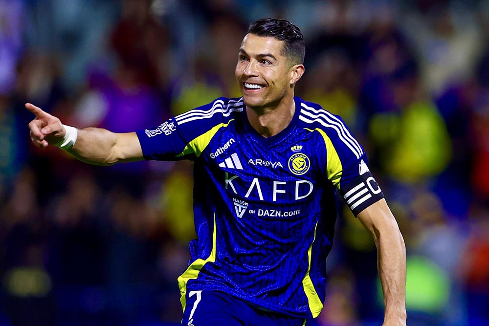 Ronaldo scored a double to help Al-Nassr beat Al-Khaleej. Photo: Al-Nassr