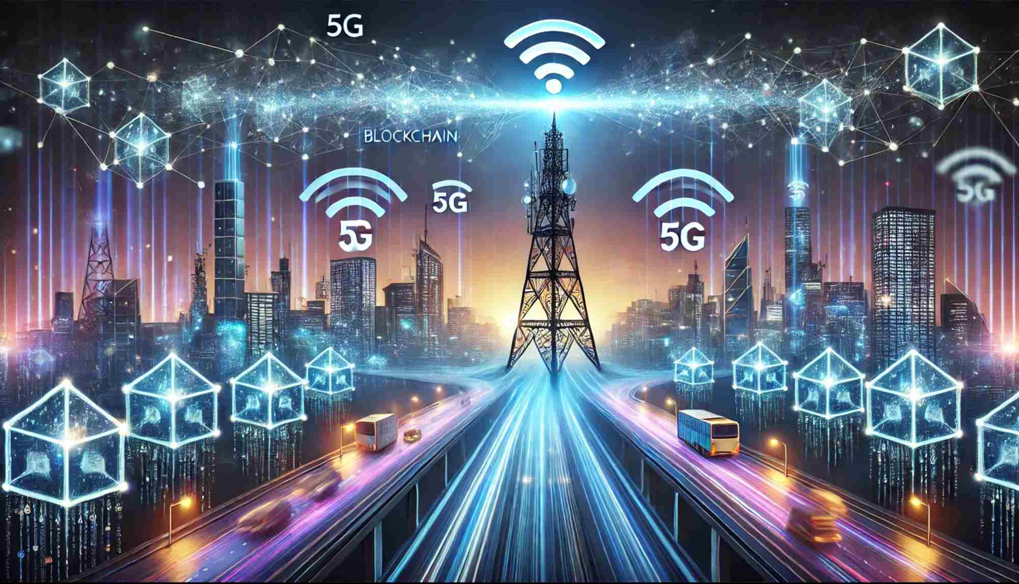 Blockchain technology and 5G network will bring many benefits to Vietnam's digital transformation. Image created with AI tools