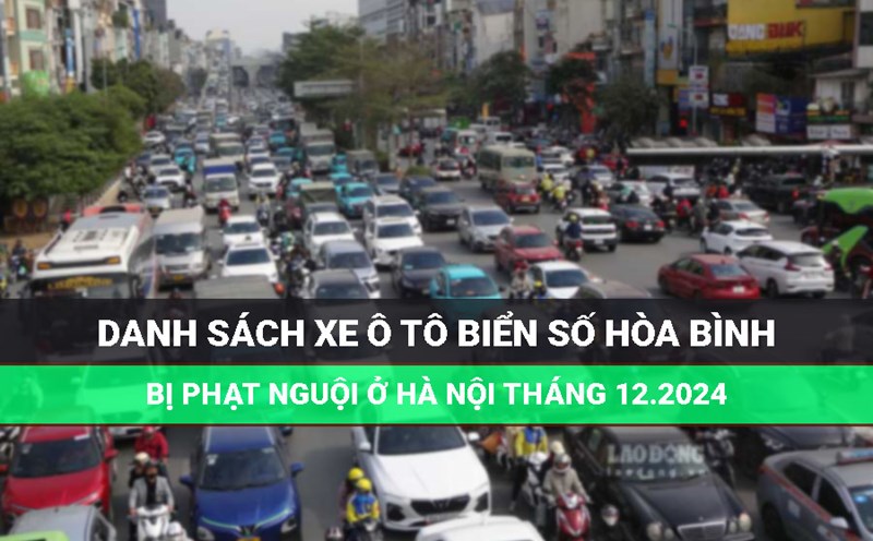 The following Hoa Binh car owners immediately went to the police to handle the fine