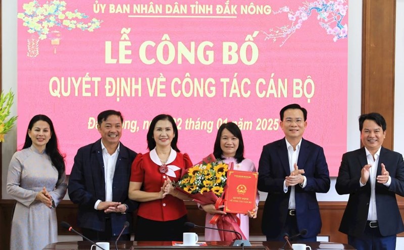 Ms. Pham Thi Tra My was transferred and appointed to the position of Director of the Department of Justice of Dak Nong province. Photo: Le Phuoc