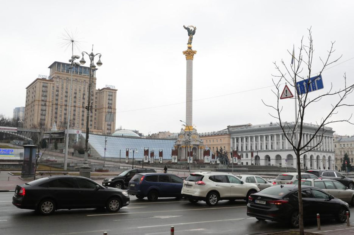 Independence Square in the capital Kiev (Ukraine). Photo: Xinhua