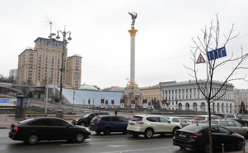 Independence Square in the capital Kiev (Ukraine). Photo: Xinhua