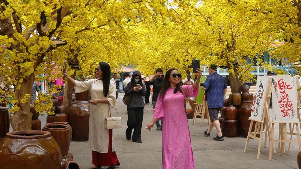 Đông nàng thơ đội nắng, check-in phố ông đồ ở TPHCM