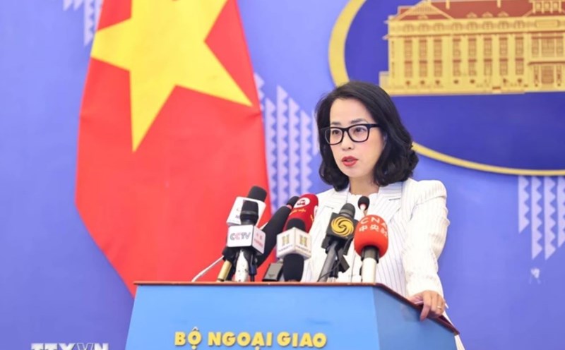 Spokesperson Pham Thu Hang welcomed the South Korean court's ruling on compensation for victims of the massacre in Quang Nam. Photo: VNA