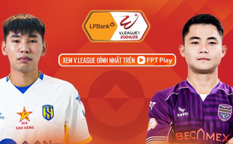 Song Lam Nghe An welcomes Binh Duong in round 11 of V.League 2024-2025. Photo: FPT Play