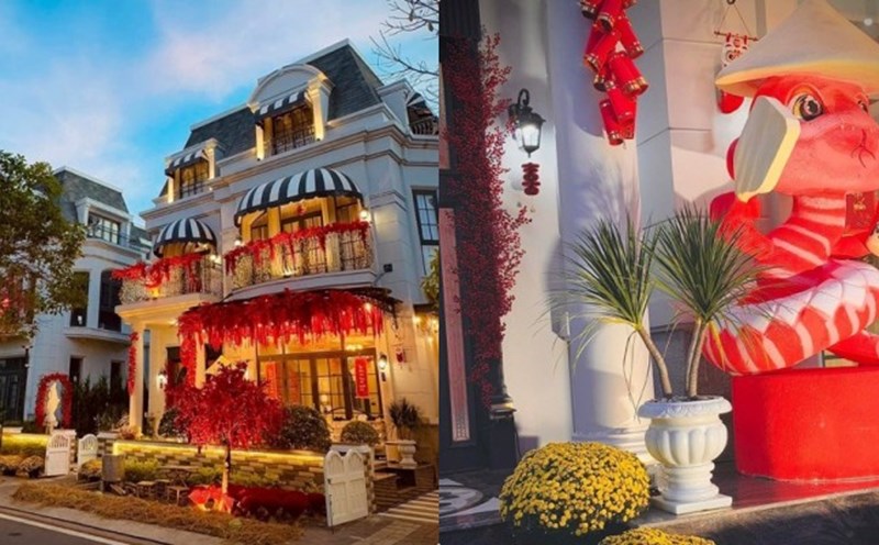 Vietnamese celebrities decorate their homes for Tet. Photo: Artist provided.