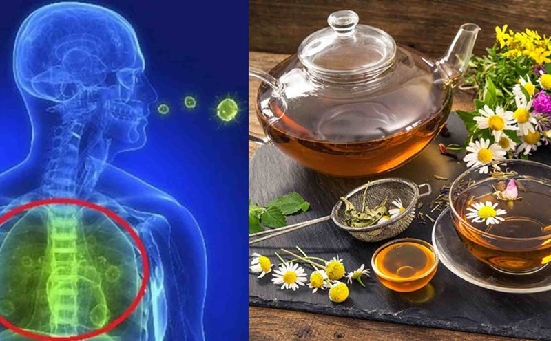 How to make herbal tea to help fight bacteria and ease coughs. Graphics: Cao Thom