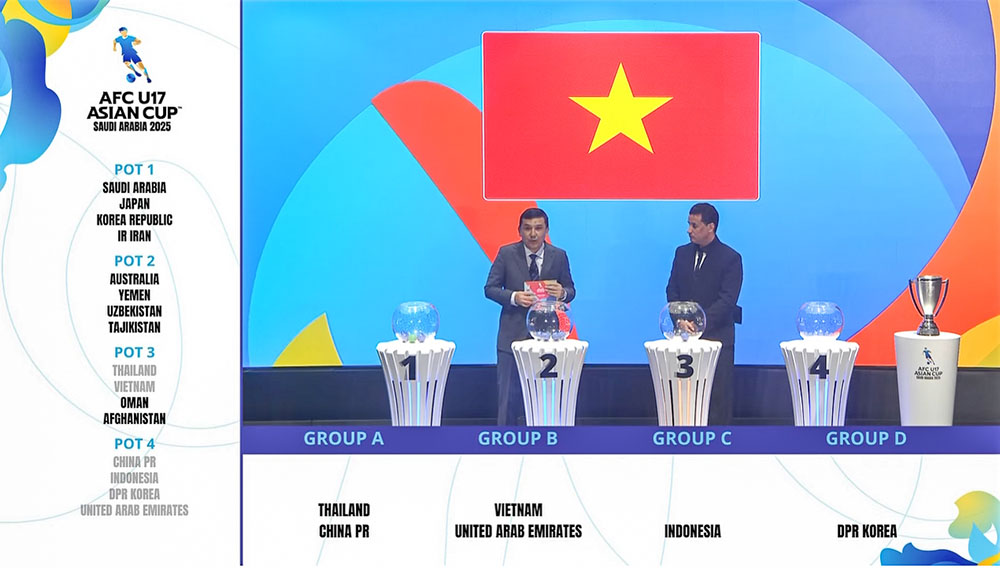 U17 Vietnam entered a difficult group in the 2025 AFC U17 finals. Photo: VFF